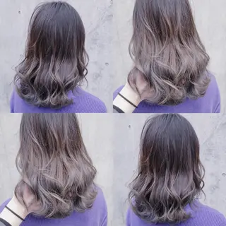 ロング カラー ヘアアレンジ メンズ キッズ 💟Chloe原宿店 🩶ハイトーンのヘアスタイル