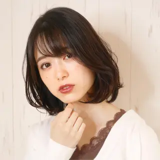 ショート カラー パーマ ボブ/透明感カラー 🤍永田真穂のヘアスタイル