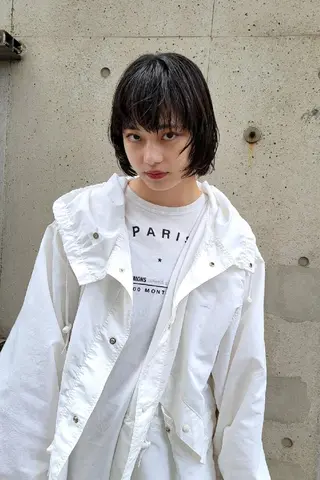 パーマ ミディアム 片岸 信征のヘアスタイル