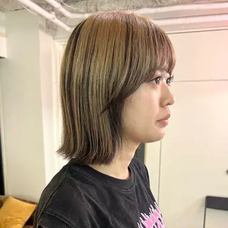 ショート カラー ヘアアレンジ 🧨ブリーチー×ボブ レイヤー💎じゅえるのヘアスタイル