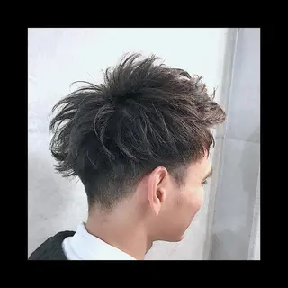 ショート パーマ メンズ 及川シゲル 髪質改善講師のヘアスタイル