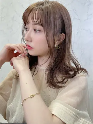 セミロング チダアキフミ Ash大森のヘアスタイル