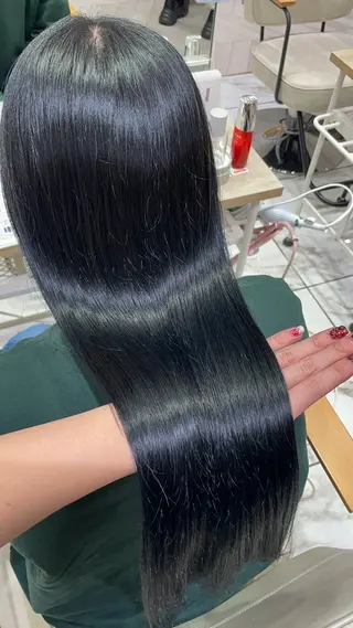 ロング カラー 透明感カラー/ 縮毛矯正/ユイ☆彡のヘアスタイル