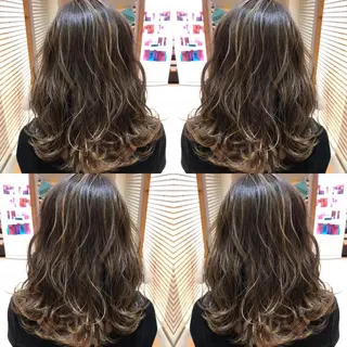 ミディアム カラー 大久保 隆蔵のヘアスタイル