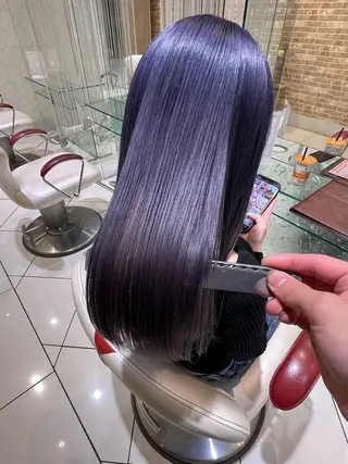 ロング カラー ボブ/ハイトーン髪質 改善/越谷✨クラモチのヘアスタイル