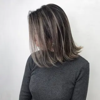 ミディアム カラー LUSTRE クロサワのヘアスタイル