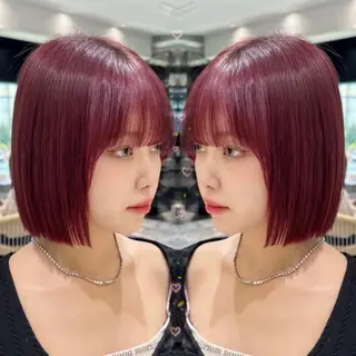 ミディアム カラー Ma cherie by Lond所属・ハイトーン/ブリーチ ミルクティーAikaのヘアスタイル