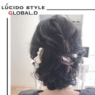 ミディアム ヘアアレンジ 🥛洒落髪小顔cut なら龍崎🥛のヘアスタイル