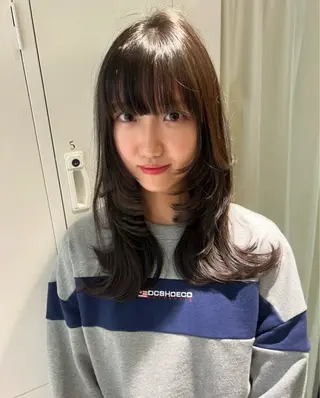 ロング ブリーチ/ウルフ ハッシュカット/石山のヘアスタイル