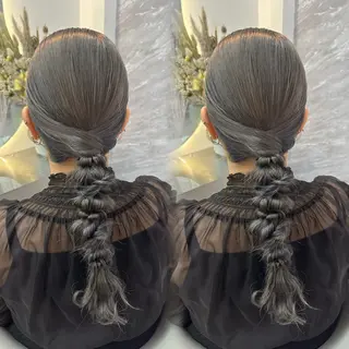 ヘアアレンジ Rio🎀 艶カラー/韓国のヘアスタイル