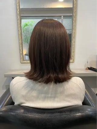 ミディアム カラー 庭山 理沙のヘアスタイル