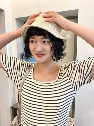 ショート パーマ ヒカル/ミディアム パーマ/ロングパーマのヘアスタイル