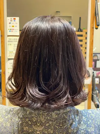 セミロング カラー 関口 友行のヘアスタイル