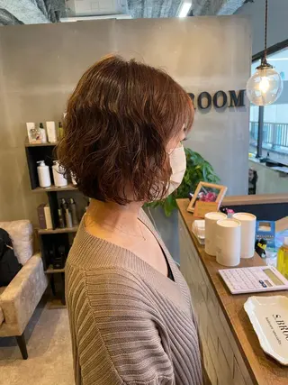 ショート パーマ S.BROOM なんばTAKUYAのヘアスタイル