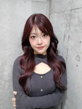 ロング カラー Blue 髪質改善 💎松藤 莉奈のヘアスタイル