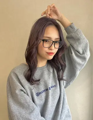 セミロング カラー パーマ 目を惹く艶髪/髪質 改善カラー🤎ぐっちのヘアスタイル