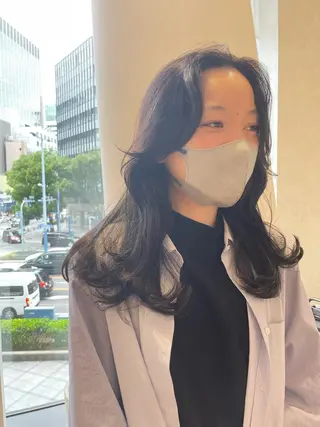 セミロング 韓国ヘア🤍 慎之介のヘアスタイル