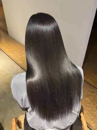 ロング カラー えんぐちとも／透明感 カラー／博多ボブのヘアスタイル