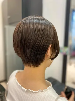 ショート YASU🍎CUT 赤系カラー/ヘアケアのヘアスタイル