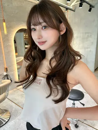 ロング カラー 髪質改善　ANFINI 仙台所属・仙台Ｉ韓国レイヤー Ｉ髪質改善Ｉ伊藤拓海のヘアスタイル
