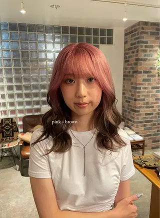 セミロング カラー MARIO HAIR DESIGN所属・ブリーチ/艶髪矯正 🌒Ameriのヘアスタイル