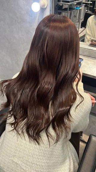 ミディアム カラー mimiiy梅田 中崎町ハイトーンのヘアスタイル