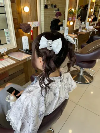 ヘアアレンジ 透明感/暖色カラー /ヘアアレンジ/ななのヘアスタイル
