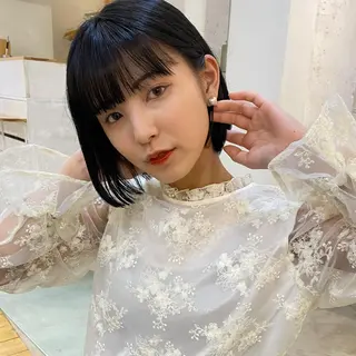 ショート ブリーチなしカラー ダブルカラーエクステのヘアスタイル