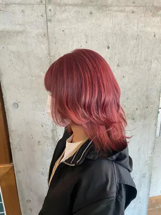 ミディアム カラー ヘアアレンジ ❤️カラー得意 🧡松浦睦樹❤️のヘアスタイル