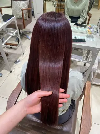 ロング 暖色カラー🍒ヘア セット🎀✨Ainaのヘアスタイル