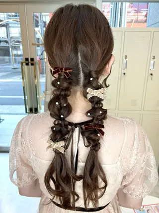 ロング ヘアアレンジ eclala所属・後藤 瑠菜のヘアスタイル