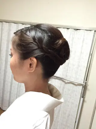 ショート ミディアム セミロング ヘアアレンジ ヘアメ/着付け 清水玲歌のヘアスタイル
