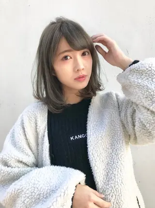 ミディアム カラー 寺山 佳貴のヘアスタイル