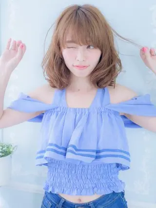 セミロング マーブル東京 三軒茶屋 美容室のヘアスタイル