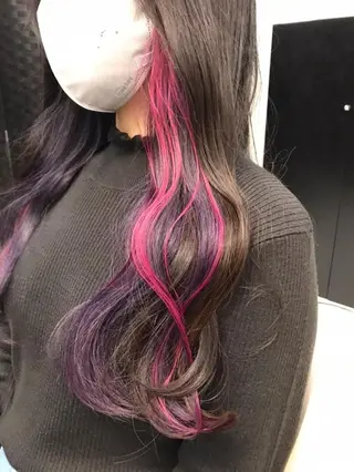セミロング カラー あらげ 🌈推しカラー🌈ᵕのヘアスタイル