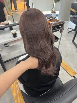 セミロング カラー Megu/ベージュ/ 透明感カラーのヘアスタイル
