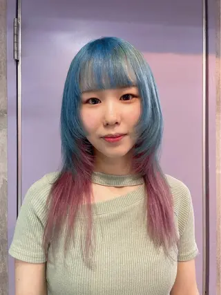 ロング カラー ハイトーン/ブリーチ /ウルフ⛓️MAKIのヘアスタイル