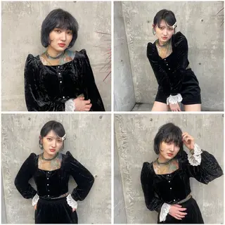 ミディアム 鈴木瑛里／ブロンド ベージュ／男女のヘアスタイル