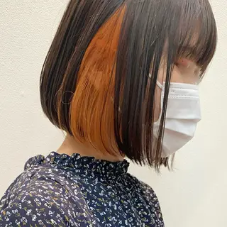 ショート カラー ヘアアレンジ NYNY☃️上新庄 ❄️石川瑠青のヘアスタイル