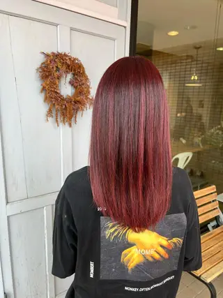 セミロング カラー 堀 望美のヘアスタイル