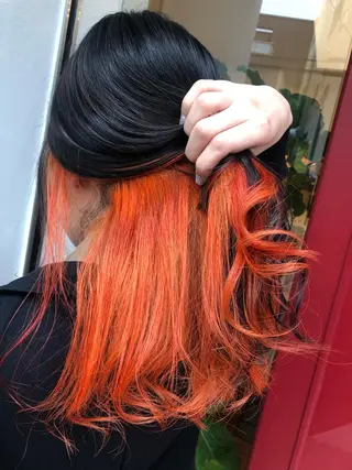 セミロング カラー 大阪長居🌱野見山 卓也のヘアスタイル