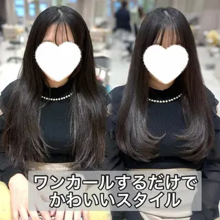 ロング 内田 志乃のヘアスタイル