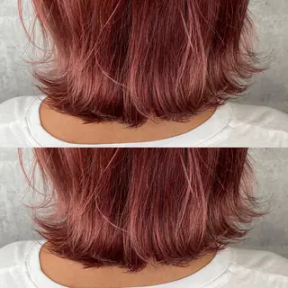ミディアム カラー _WHITE鳳所属・安田 紘子のヘアスタイル