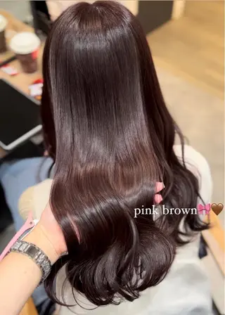 ロング Ami♡ ピンク/ラベンダーのヘアスタイル