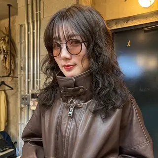 セミロング カラー パーマ 🍈yurina パーマ🍈のヘアスタイル