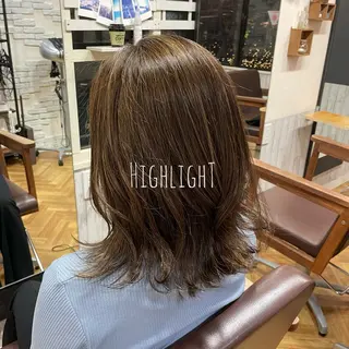 ミディアム カラー BonD hair Yamamotoのヘアスタイル