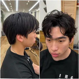 パーマ メンズ 🐋湊 ゆうき /ショートカット🫧のヘアスタイル