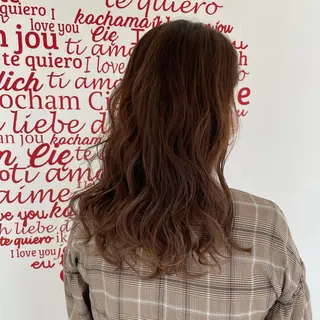 セミロング カラー CREAPY所属・CREAPY　日向野 利菜のヘアスタイル