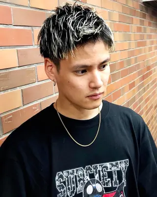 ショート カラー ヘアアレンジ メンズ 浦野 梓のヘアスタイル