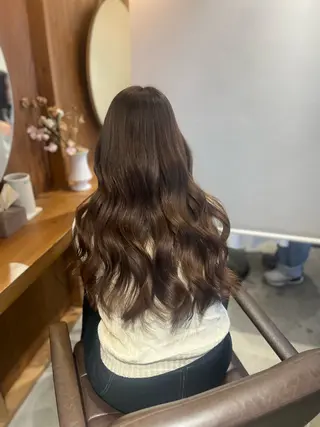ロング 塩川ももこ/ 縮毛矯正/ヘアセットのヘアスタイル